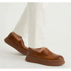 QHCCID | Thick-soled glossy casual shoes