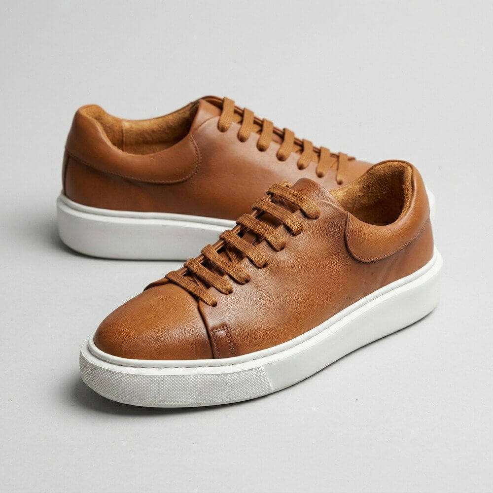 QHCCID | Vintage Leather Platform Shoes