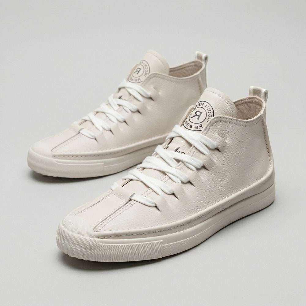 QHCCID | High-top Leather Casual Shoes