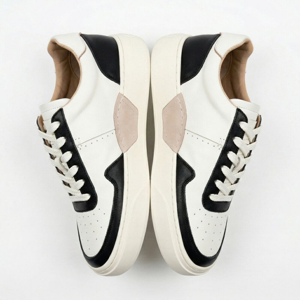 QHCCID | Black and White Striped Sneakers