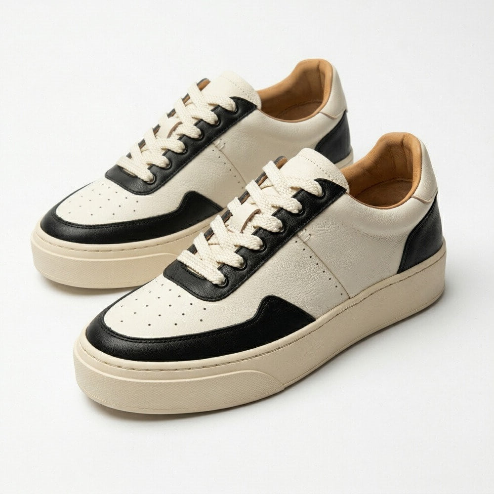 QHCCID | Black and White Striped Sneakers