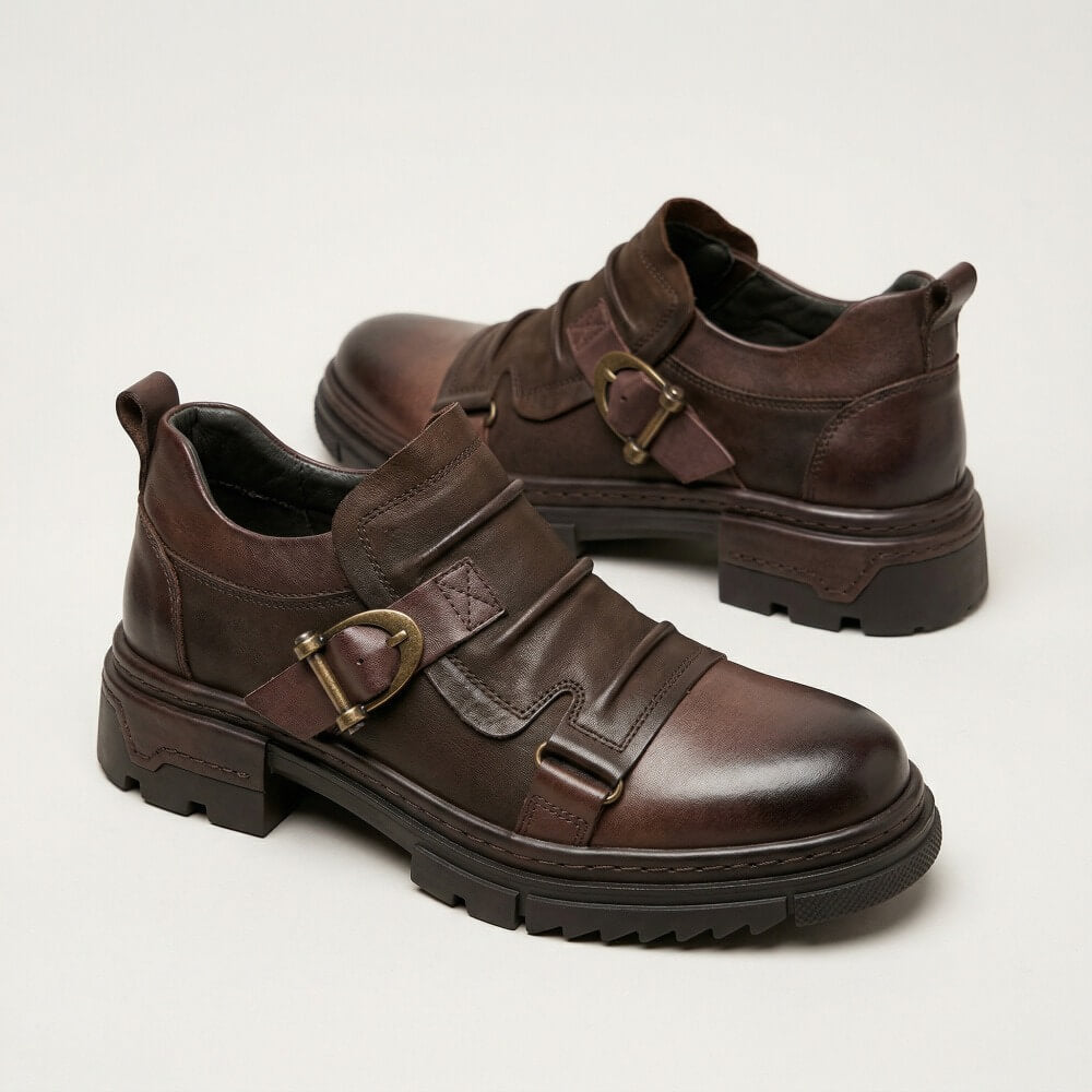 QHCCID | Buckled Thick-soled Short Boots