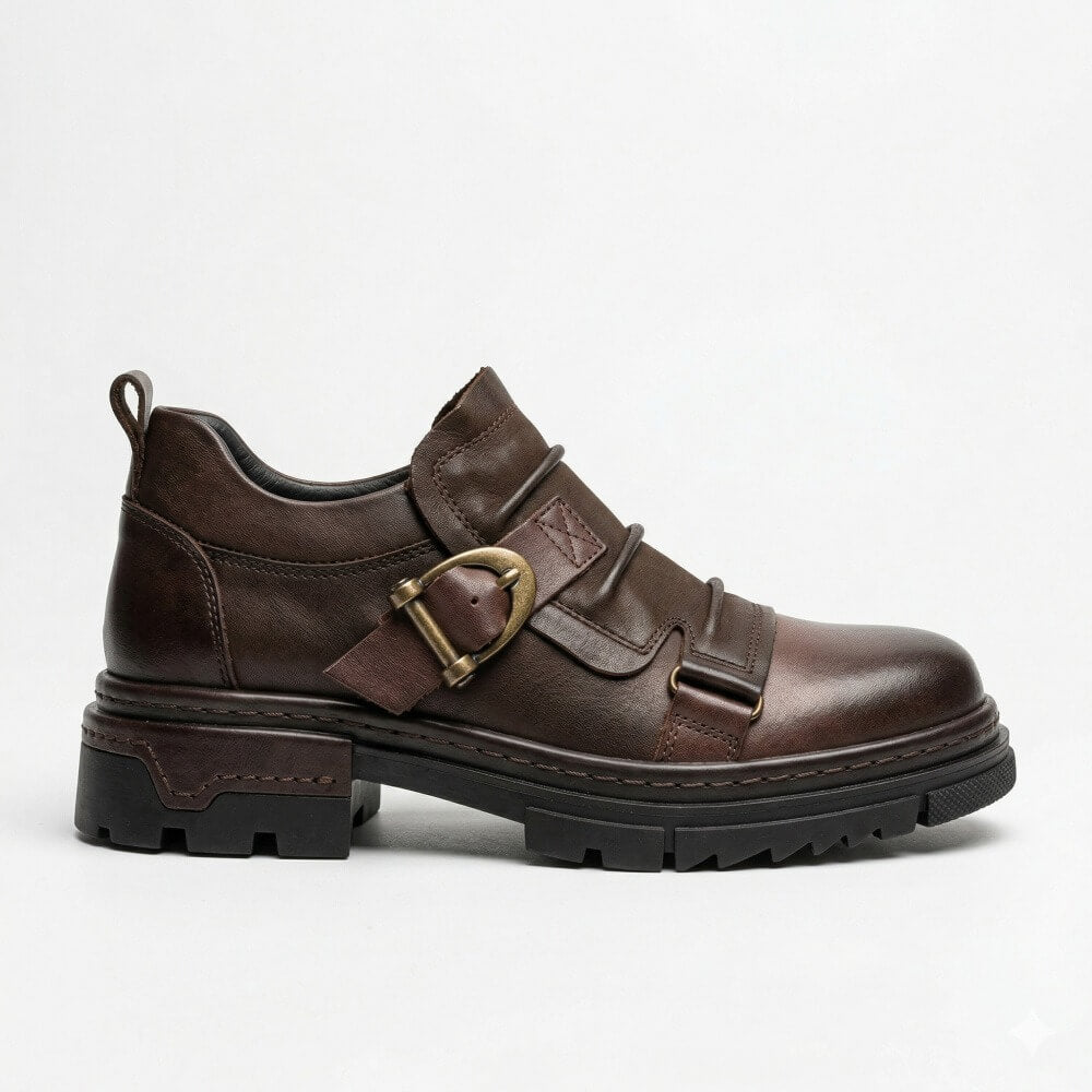 QHCCID | Buckled Thick-soled Short Boots