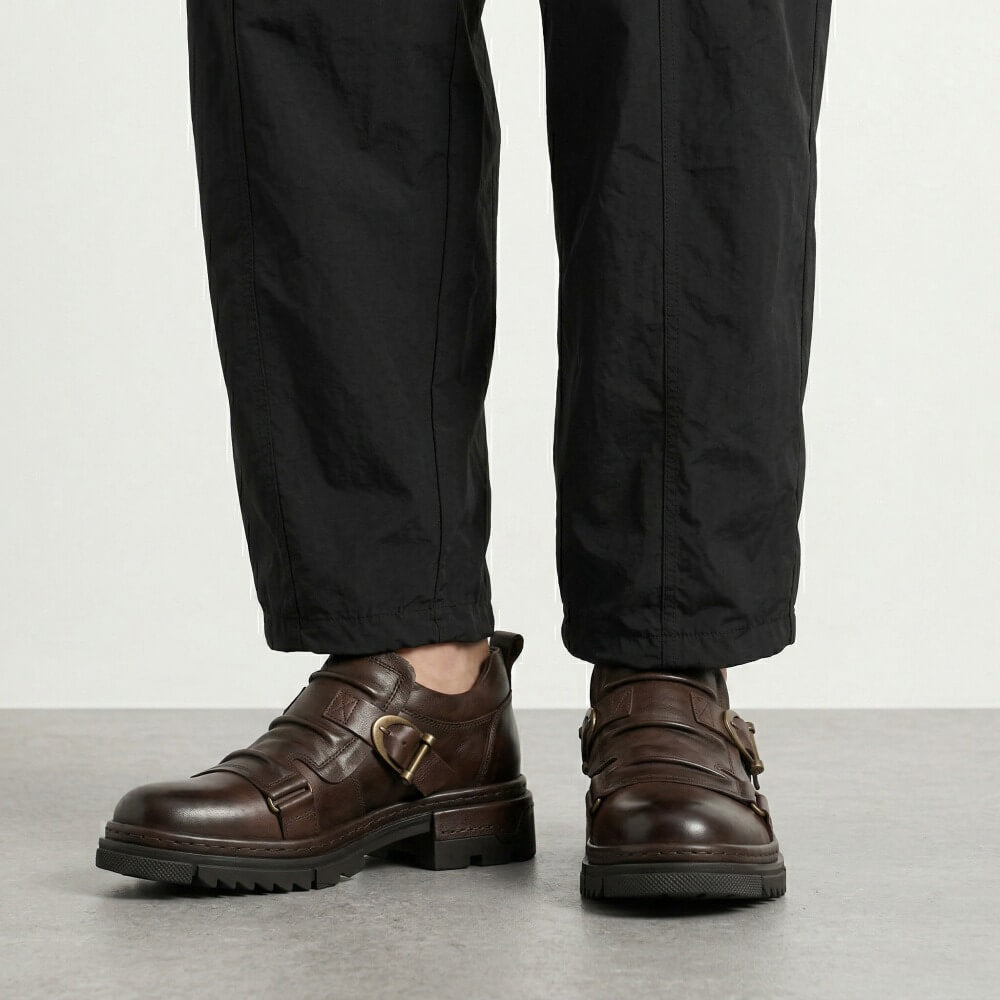 QHCCID | Buckled Thick-soled Short Boots