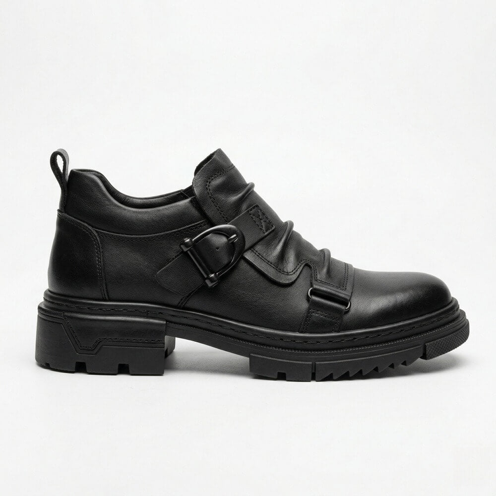 QHCCID | Buckled Thick-soled Short Boots