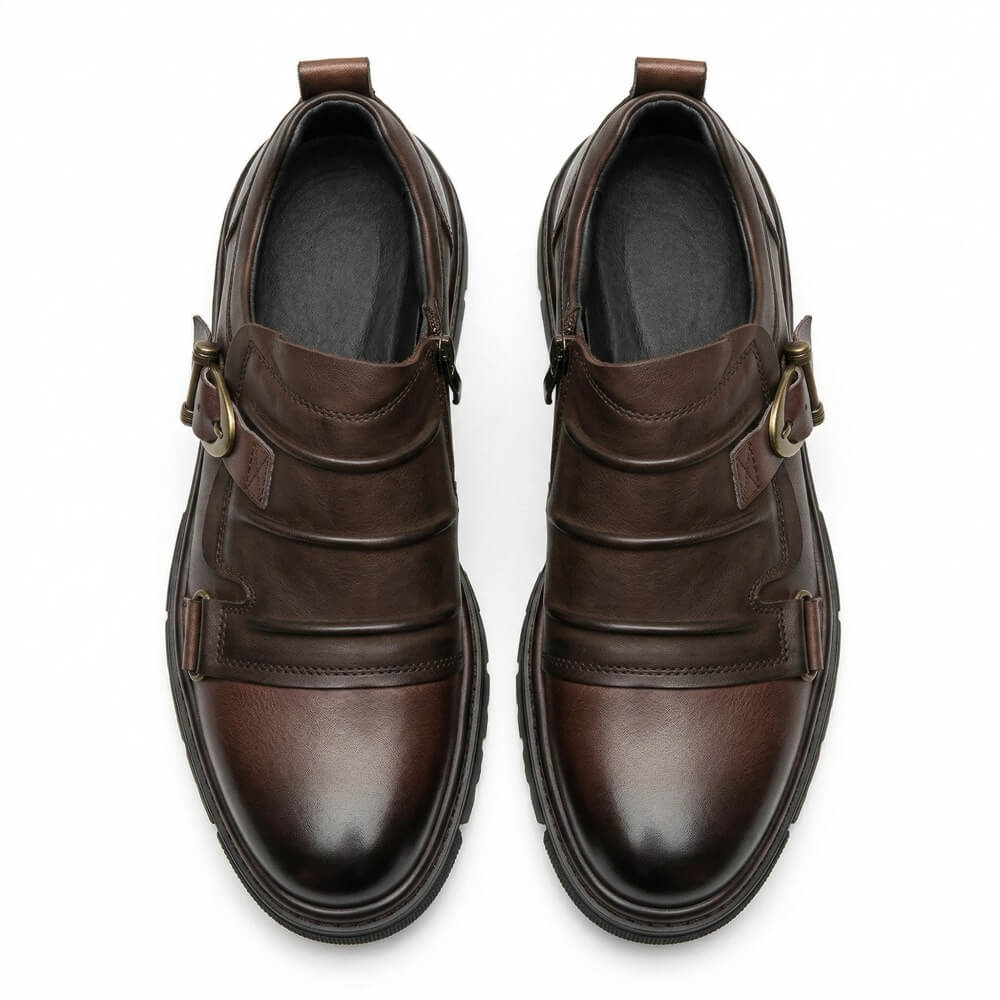 QHCCID | Buckled Thick-soled Short Boots