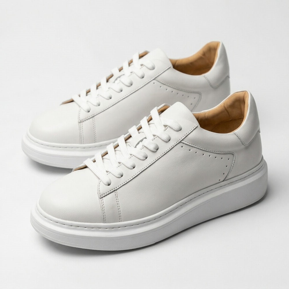 QHCCID | Thick-soled Leather Shoes