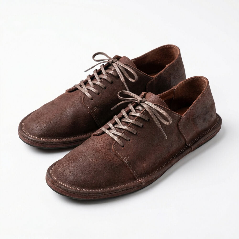 QHCCID | Washed Minimalist Derby Shoes