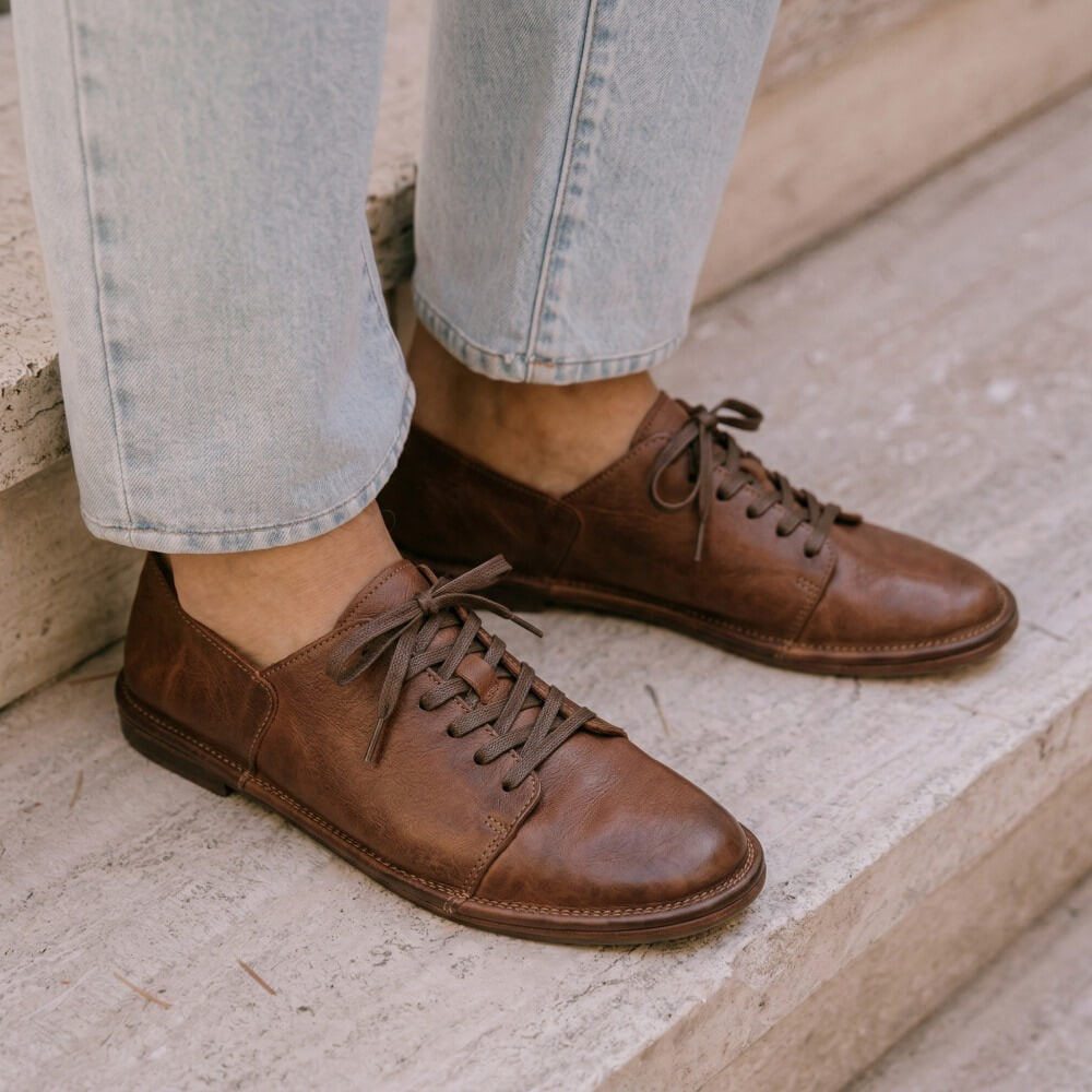 QHCCID | Washed Minimalist Derby Shoes