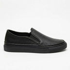 QHCCID | Lychee Pattern Leather Flat Shoes
