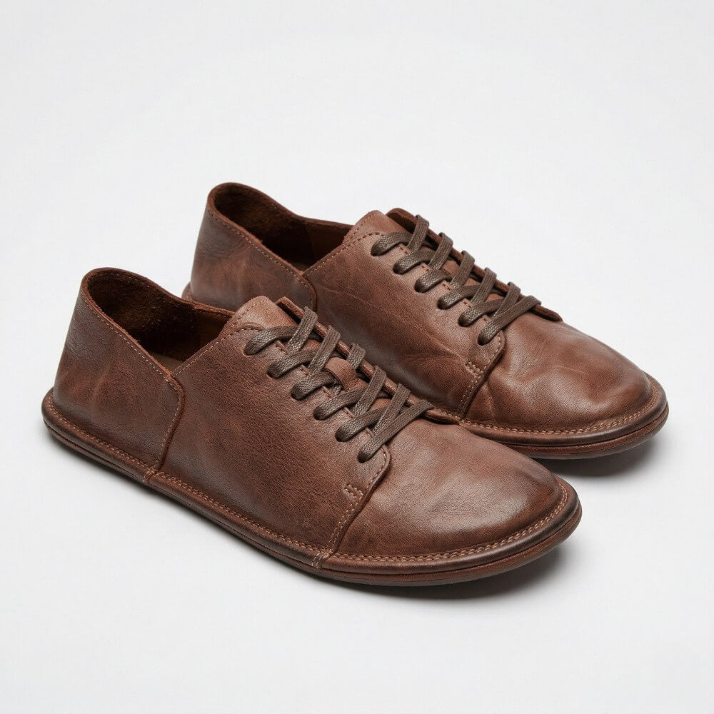 QHCCID | Washed Minimalist Derby Shoes