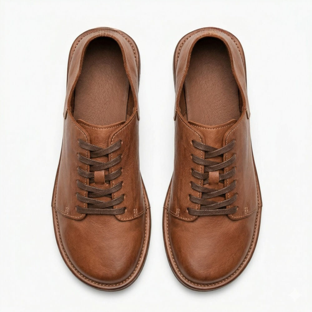 QHCCID | Washed Minimalist Derby Shoes