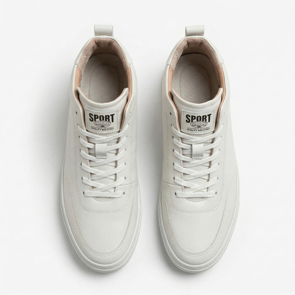 QHCCID | High-top Leather Casual Sneakers