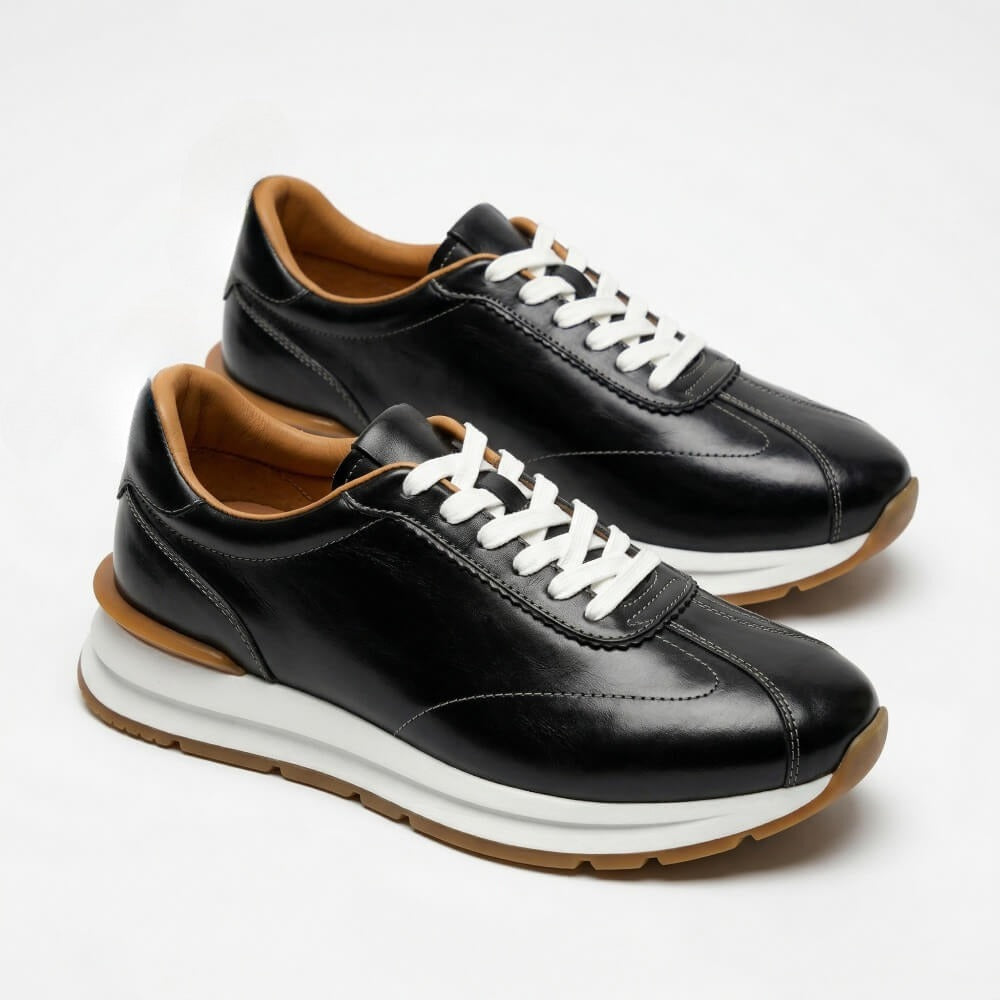 QHCCID | Thick-soled Leather Casual Shoes