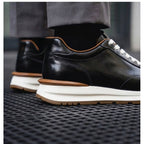 QHCCID | Thick-soled Leather Casual Shoes