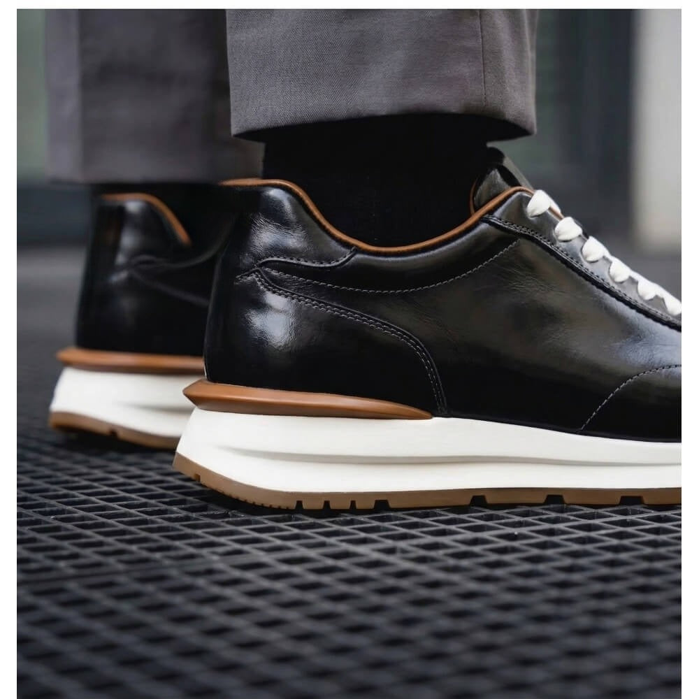 QHCCID | Thick-soled Leather Casual Shoes