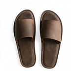 Handmade genuine leather casual slippers