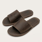 Handmade genuine leather casual slippers