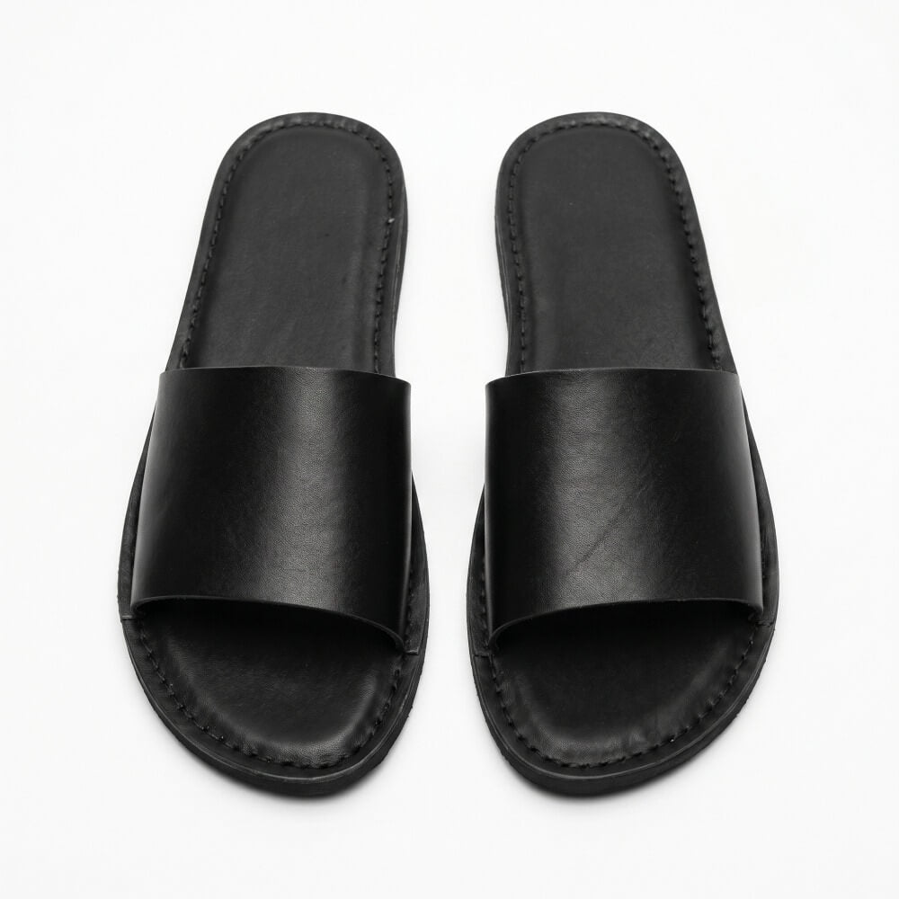 Handmade genuine leather casual slippers