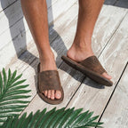 Handmade genuine leather casual slippers