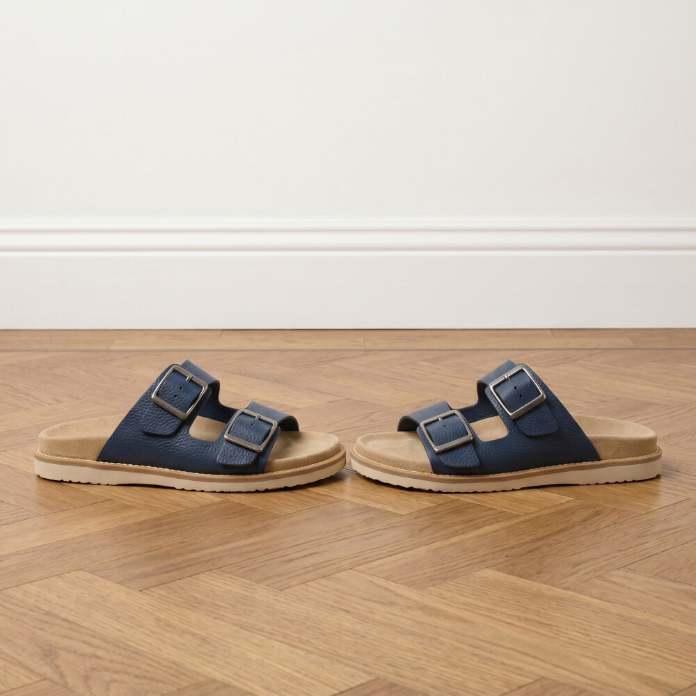 Leather casual flip-flop