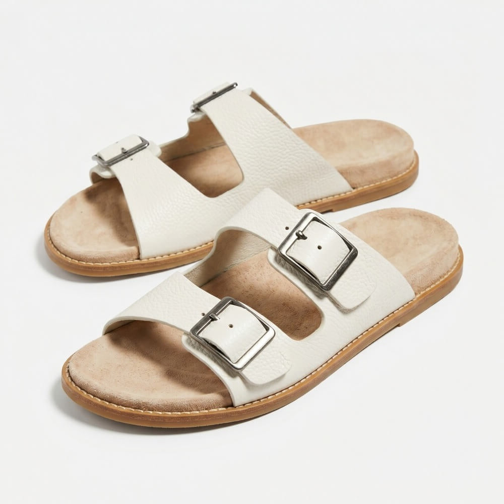Leather casual flip-flop