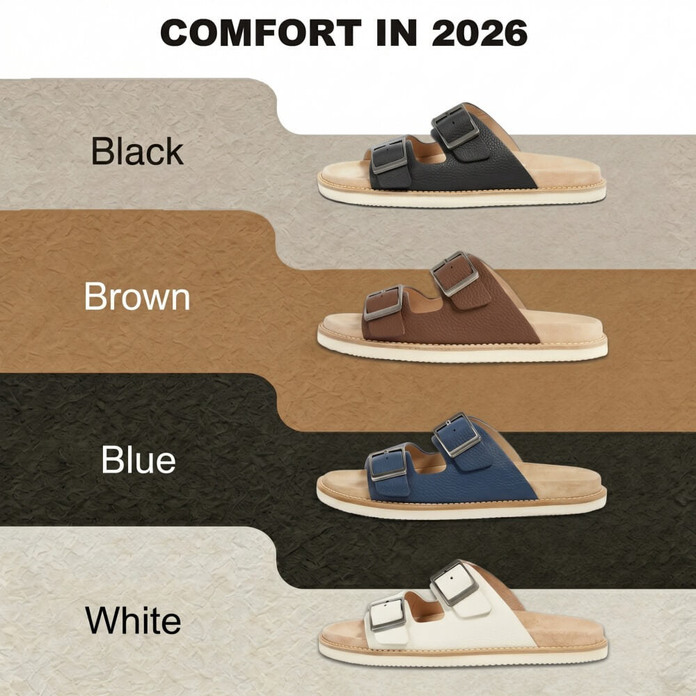 Leather casual flip-flop