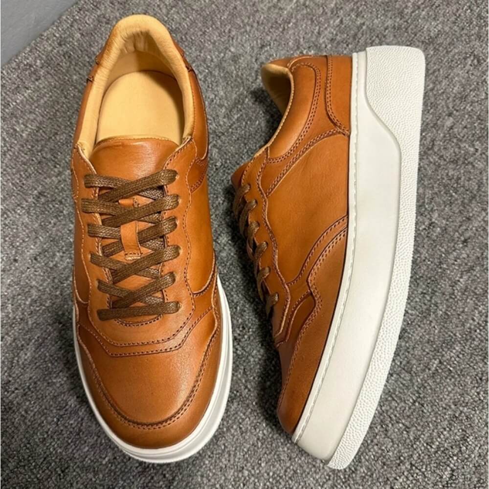 QHCCID | Leather thick-soled shoes