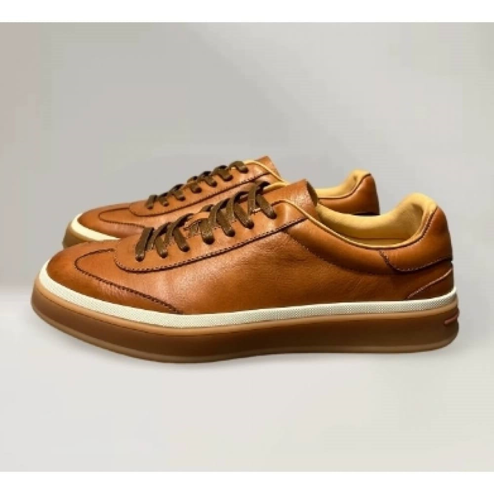 QHCCID | Caramel brown casual sneakers