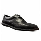 QHCCID | Ruffled cowhide derby shoes