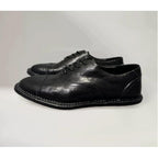 QHCCID | Ruffled cowhide derby shoes