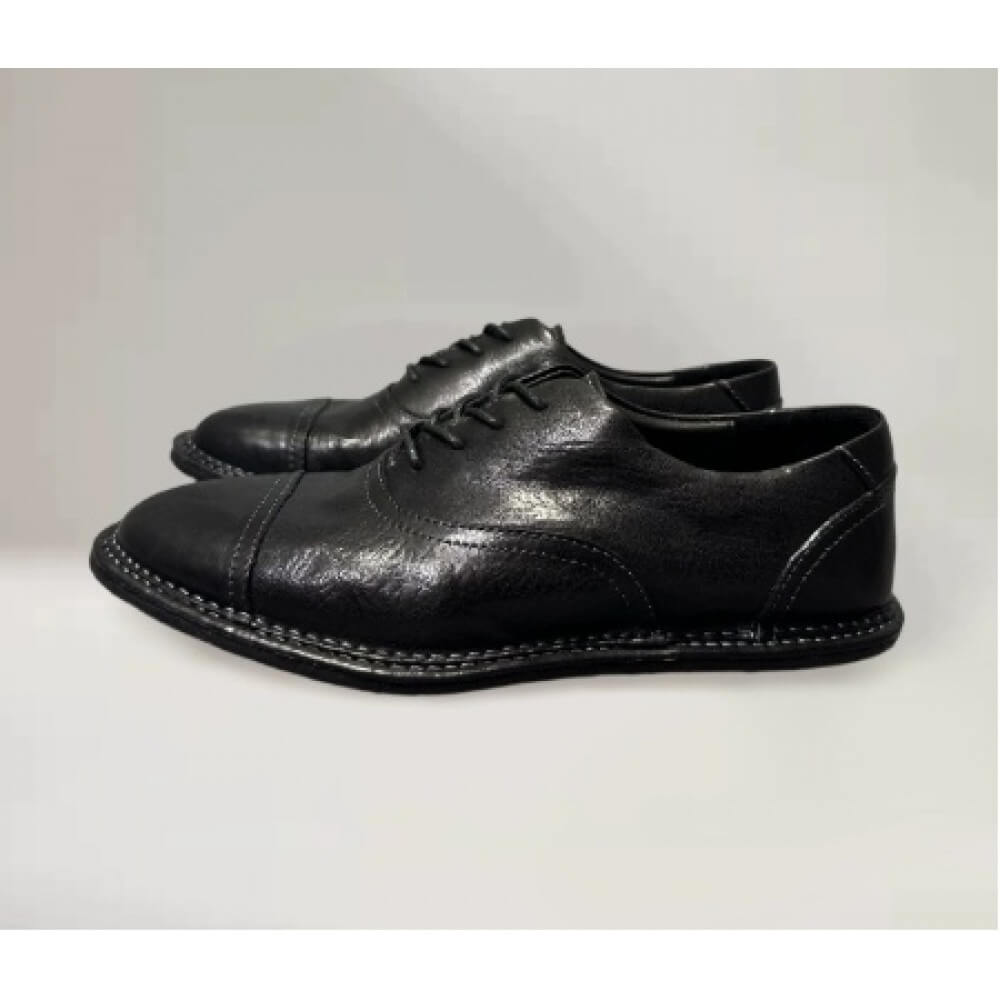 QHCCID | Ruffled cowhide derby shoes