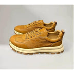 QHCCID | Leather retro jogging shoes