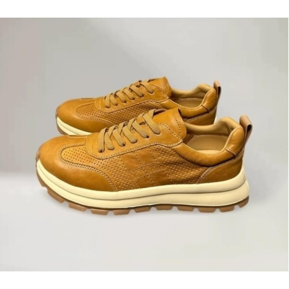 QHCCID | Leather retro jogging shoes