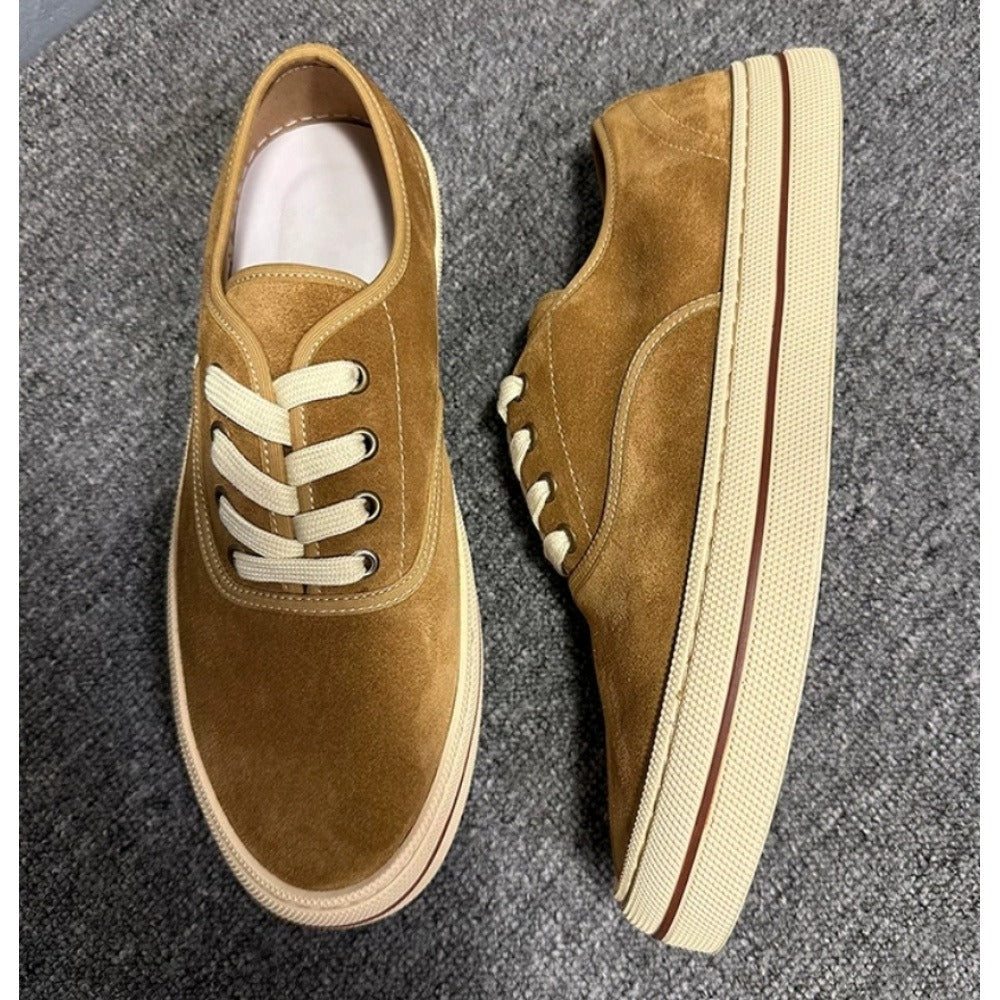 QHCCID | Leather Vintage Style board shoes