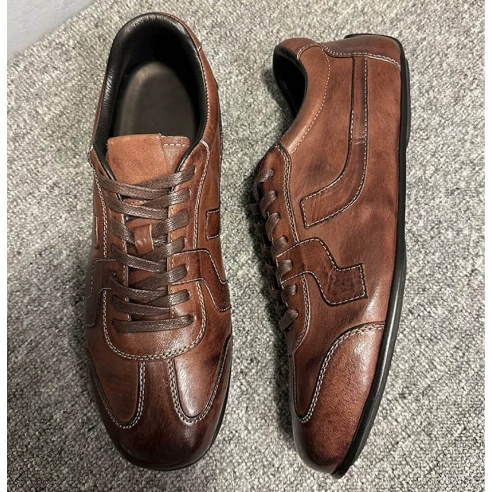 QHCCID | Leather Vintage Casual Shoes