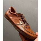 QHCCID | Wax leather retro casual sneakers