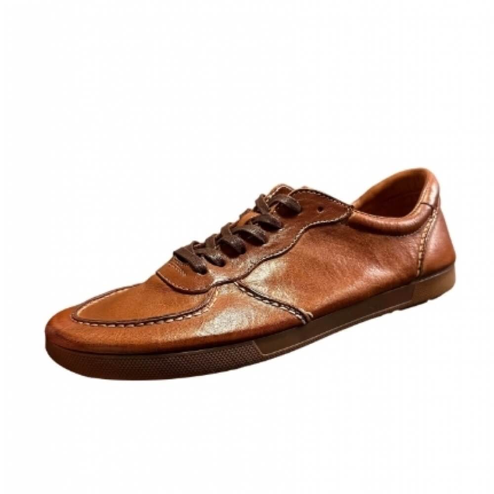 QHCCID | Wax leather retro casual sneakers