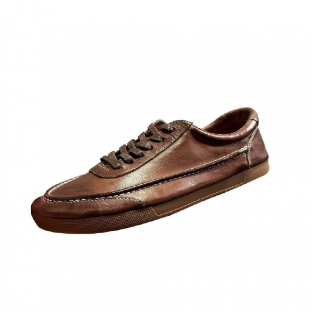 QHCCID | Wax leather casual sneakers