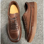 QHCCID | Wax leather casual sneakers
