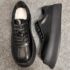 Retro cowhide casual men's shoes, thick-soled platform shoes - fashionable sports shoes