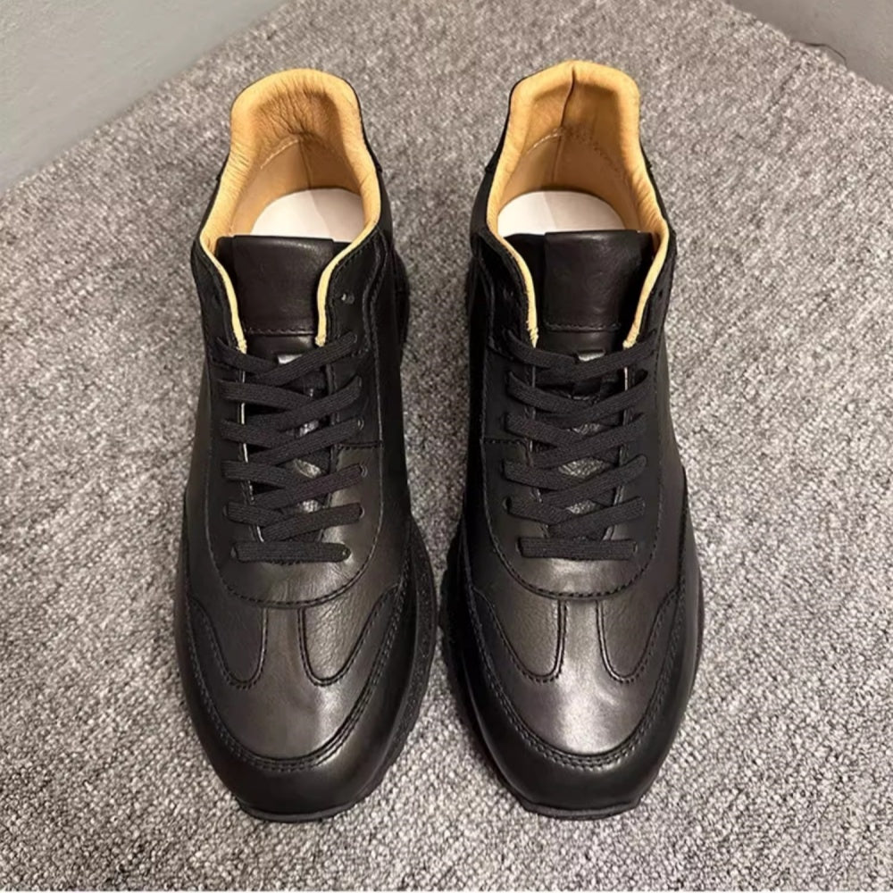 High-top sports shoes with a platform design, featuring a casual, fashionable and retro style.