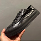 Retro men's soft leather shoes - lace-up thick-soled, casual, durable and multi-functional flat shoes