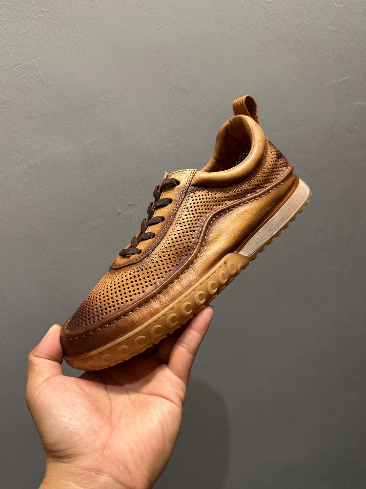 Men's sports shoes - Leather-made casual shoes - Comfortable and breathable retro sports shoes