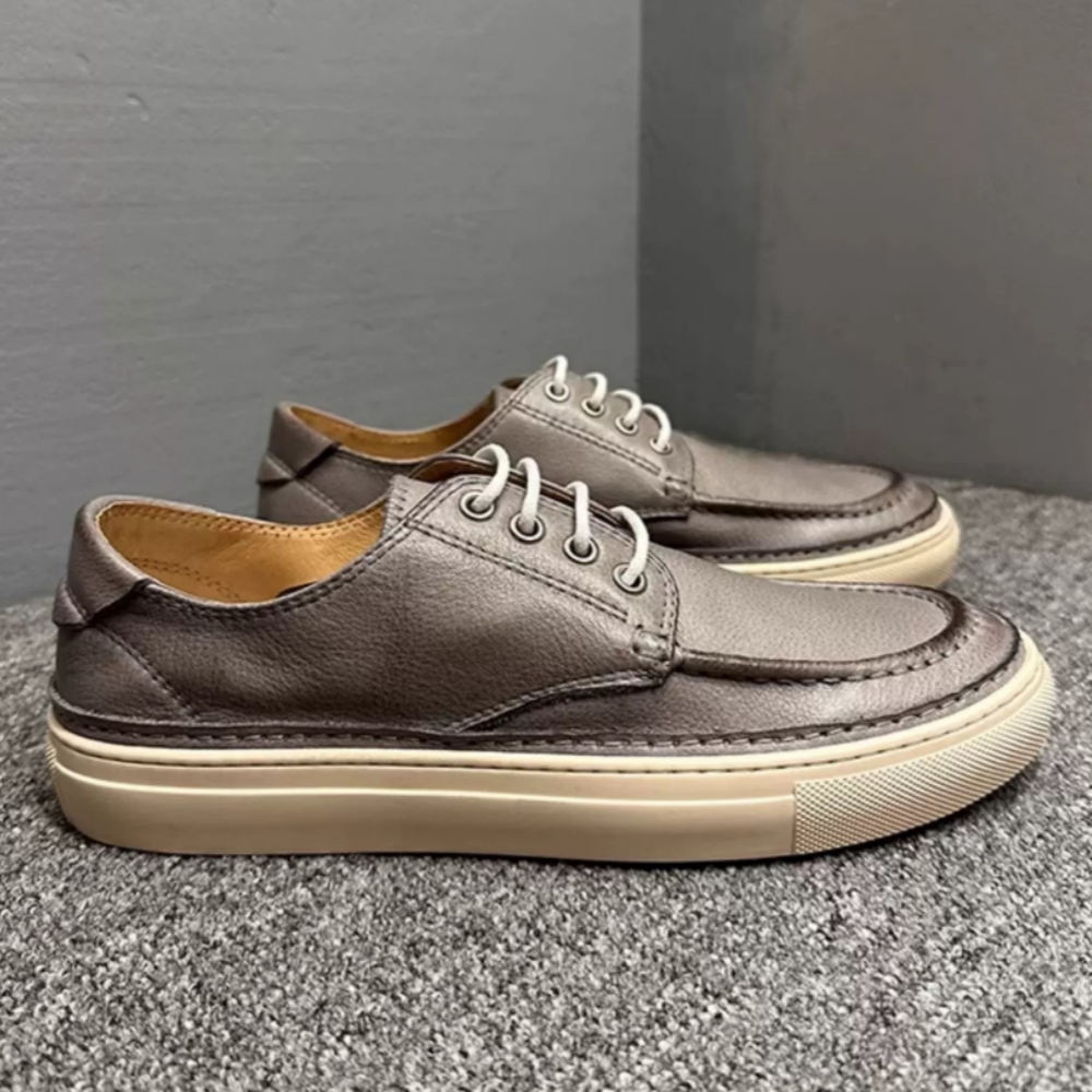 New minimalist leather shoes - Retro design, comfortable and breathable, pure leather casual shoes