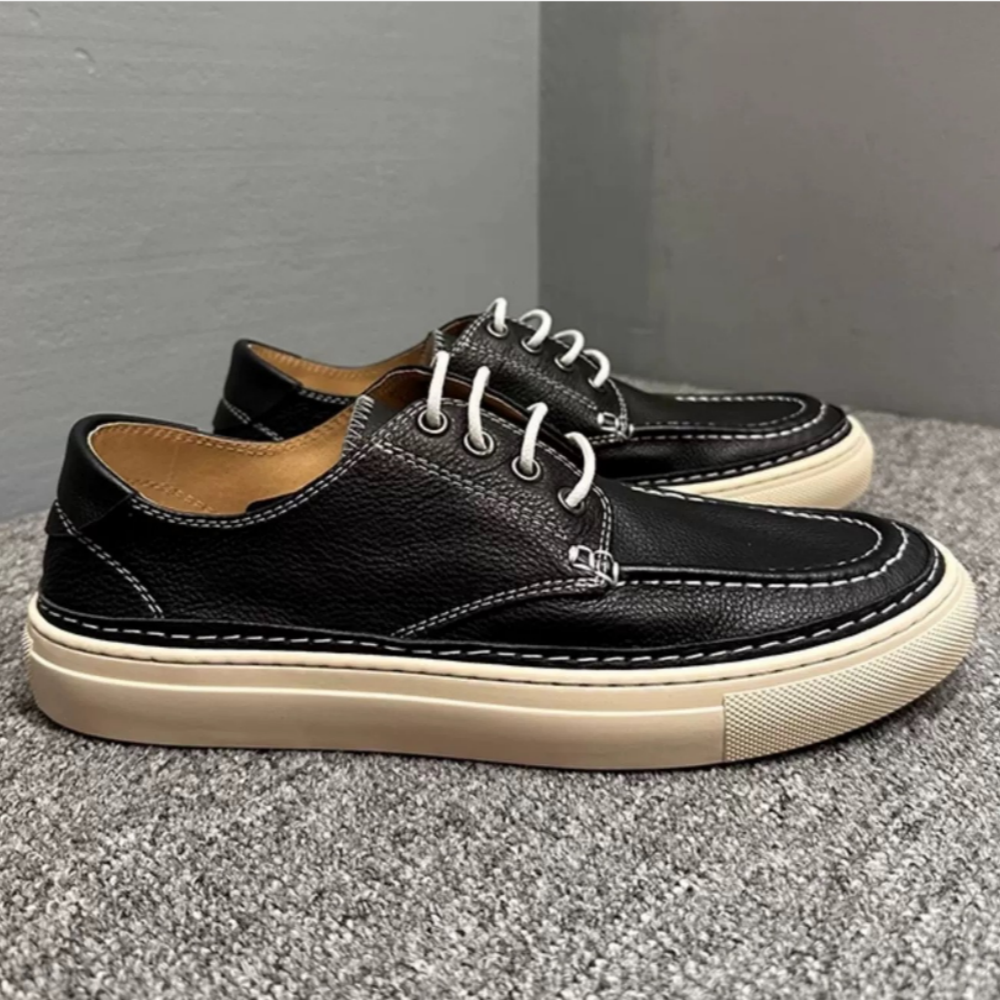 New minimalist leather shoes - Retro design, comfortable and breathable, pure leather casual shoes