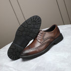 Exquisite men's casual business leather shoes - Made of genuine cowhide - Social style shoes