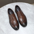 Exquisite men's casual business leather shoes - Made of genuine cowhide - Social style shoes