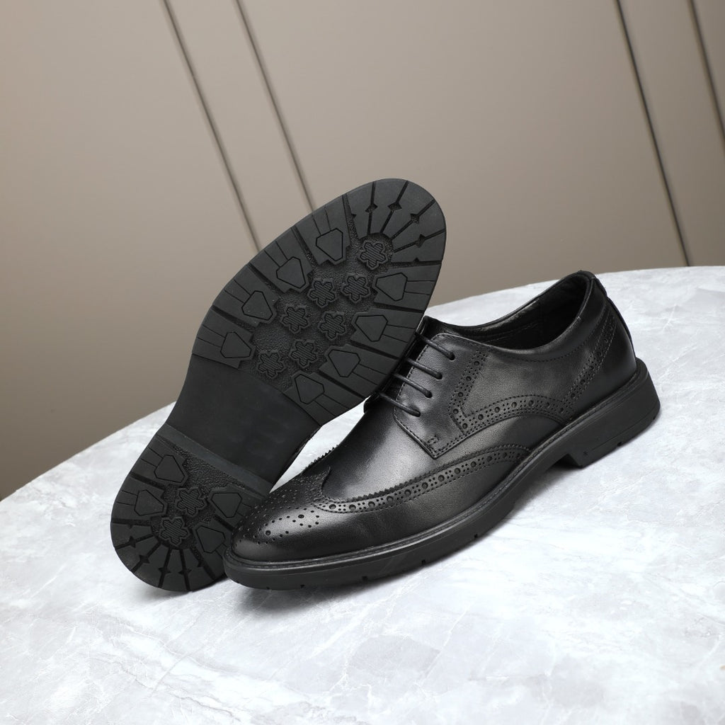 Exquisite men's casual business leather shoes - Made of genuine cowhide - Social style shoes