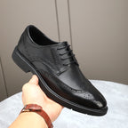 Exquisite men's casual business leather shoes - Made of genuine cowhide - Social style shoes